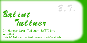 balint tullner business card